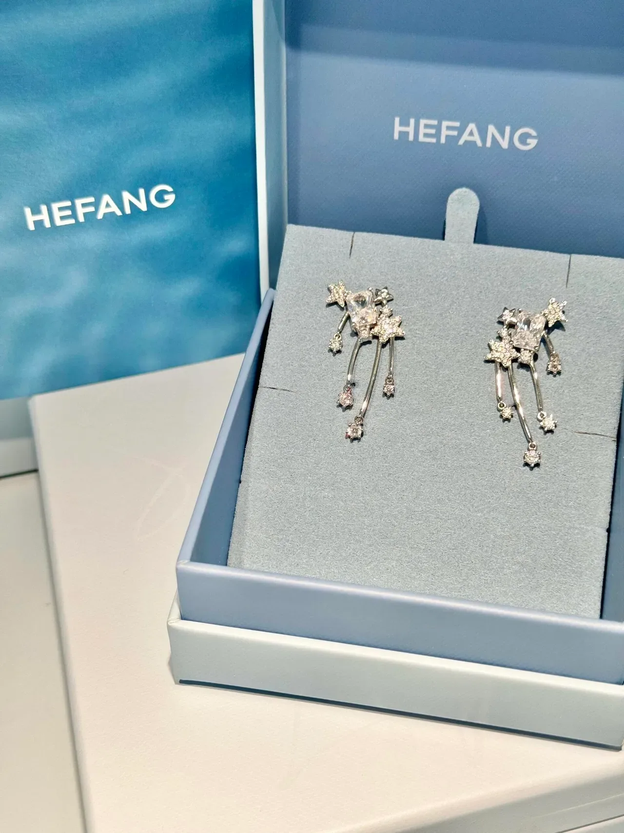 HEFANG Star Crystal Drop Earrings 4
