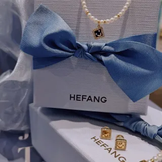 HEFANG 白金珍珠串珠项链
