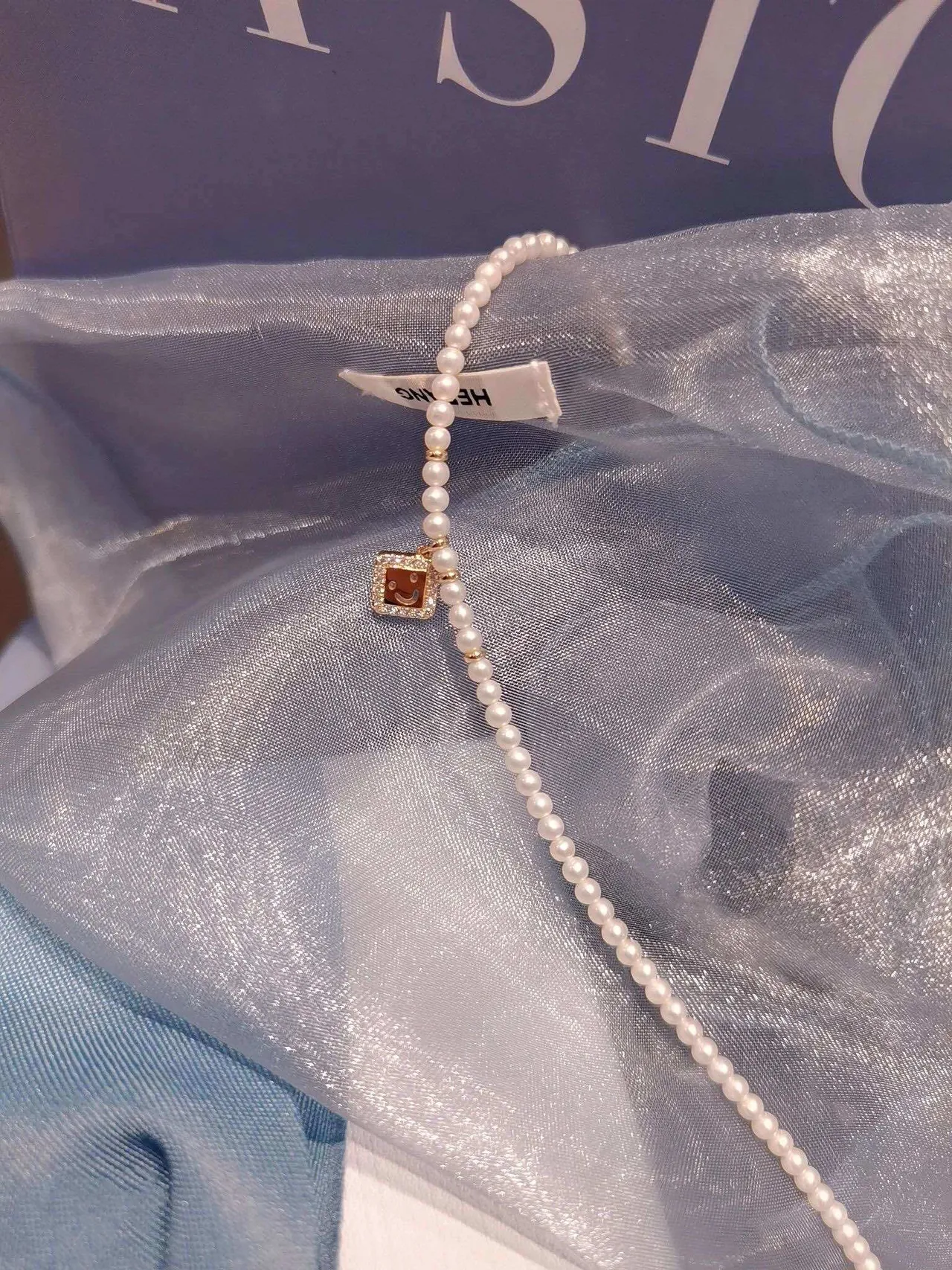HEFANG White Gold Pearl-Beaded Necklace 8
