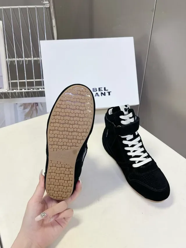 Isabel Marant Black Suede High-Top Lace-Up Lifestyle Sneakers 2