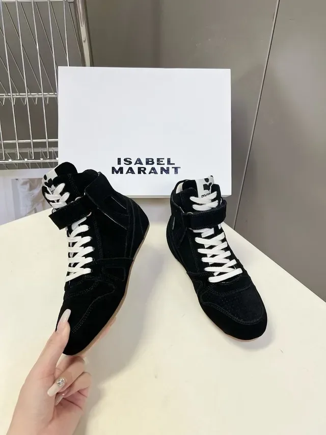 Isabel Marant Black Suede High-Top Lace-Up Lifestyle Sneakers 5