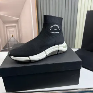 Karl Lagerfeld Speed Trainer Black Sock-Fit Lifestyle Sneakers