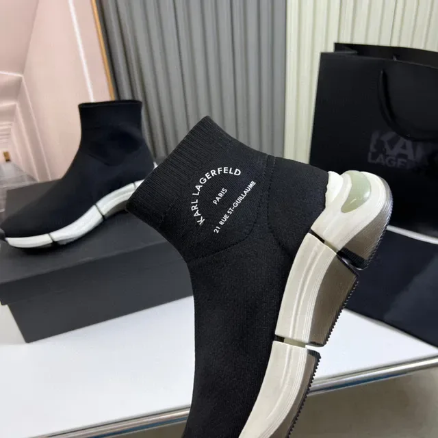 Karl Lagerfeld Speed Trainer Black Sock-Fit Lifestyle Sneakers 3