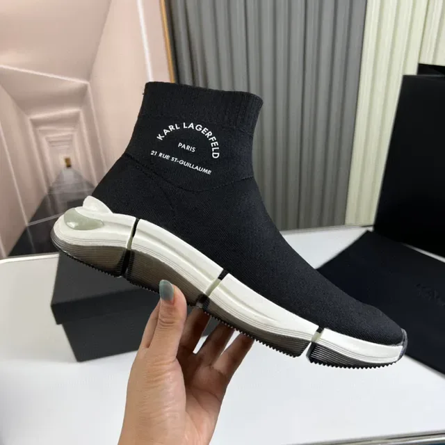 Karl Lagerfeld Speed Trainer Black Sock-Fit Lifestyle Sneakers 4