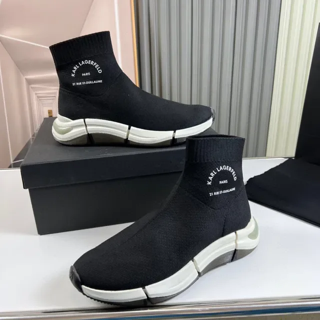 Karl Lagerfeld Speed Trainer Black Sock-Fit Lifestyle Sneakers 7