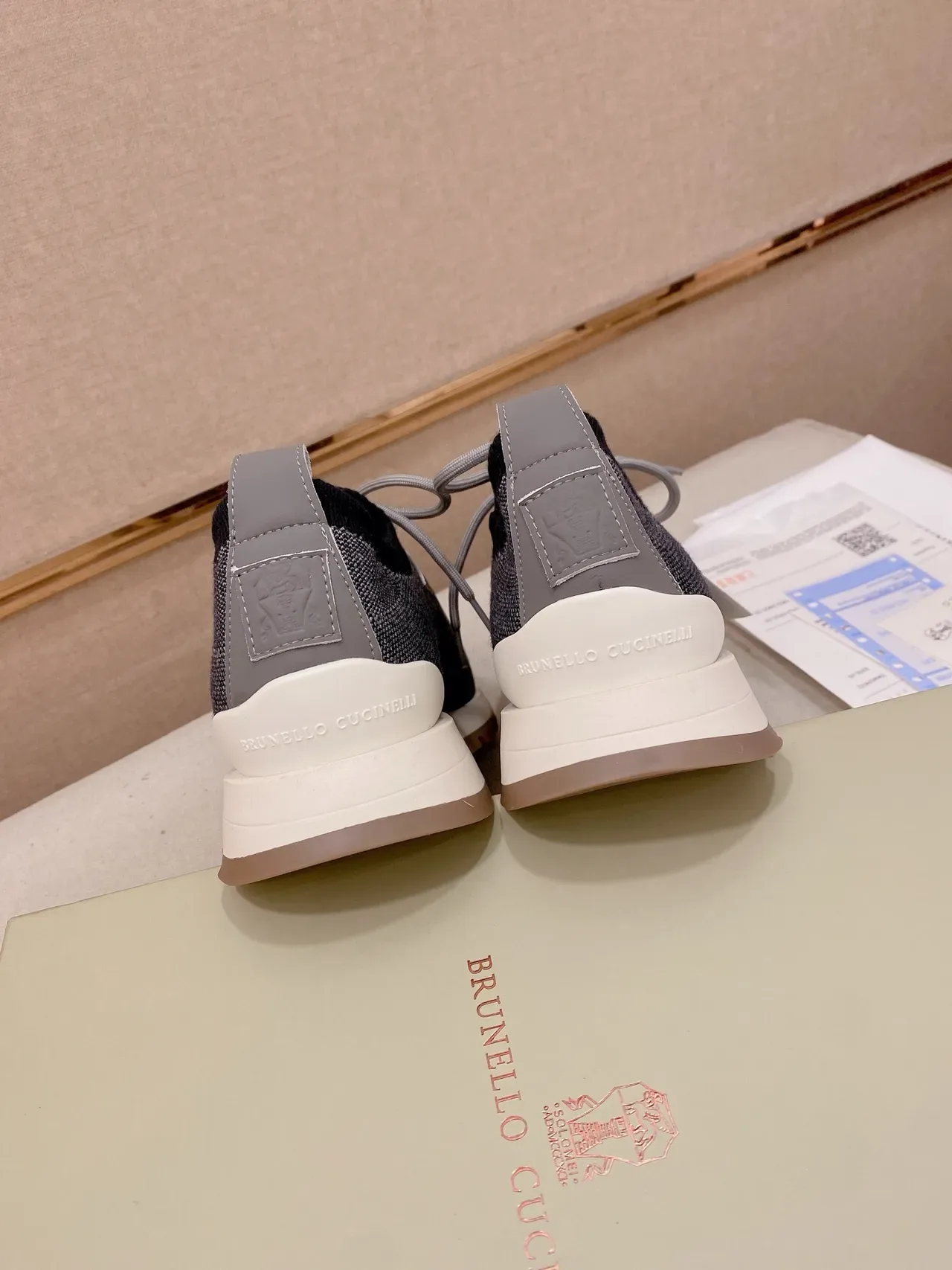 Knit Upper Sock-Fit Lace-Up Sneaker 3