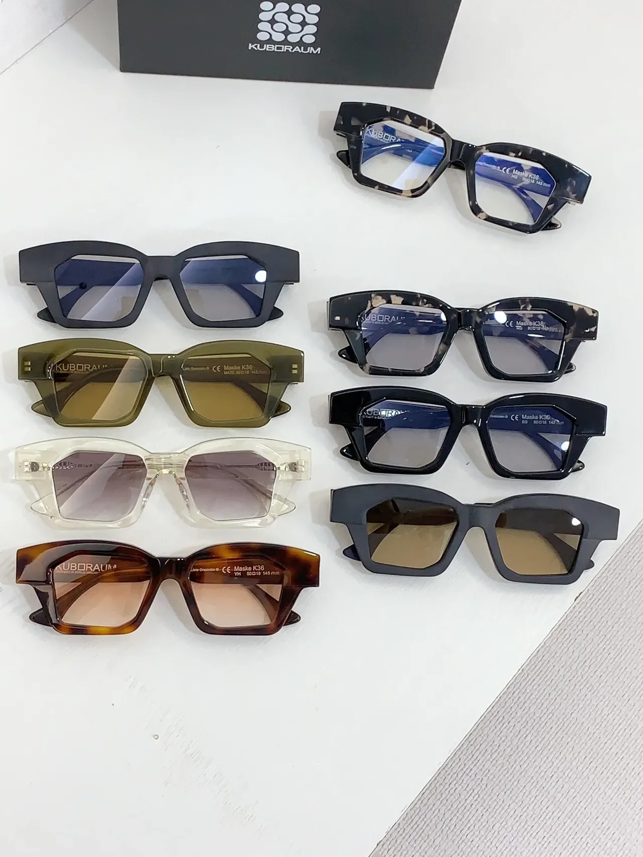 KUBORAUM Geometric Angular Black Sunglasses 2