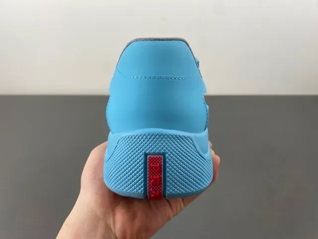 Light Blue and Gray Mesh Panel Sneaker 4