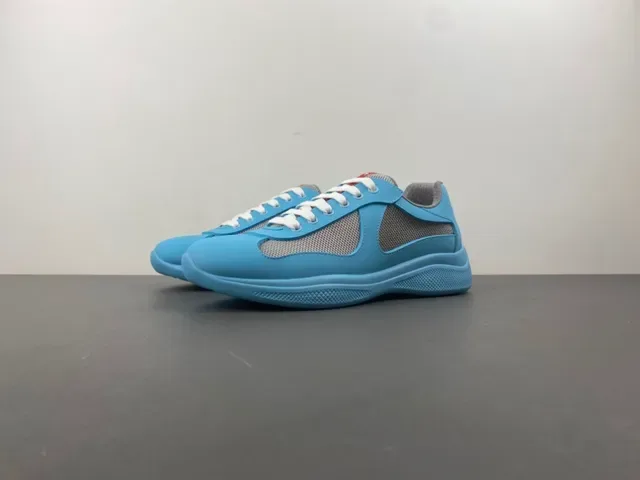 Light Blue and Gray Mesh Panel Sneaker 7