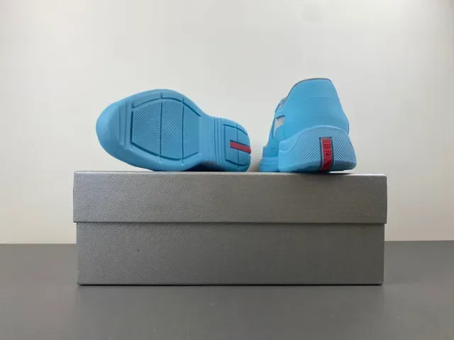 Light Blue and Gray Mesh Panel Sneaker 13