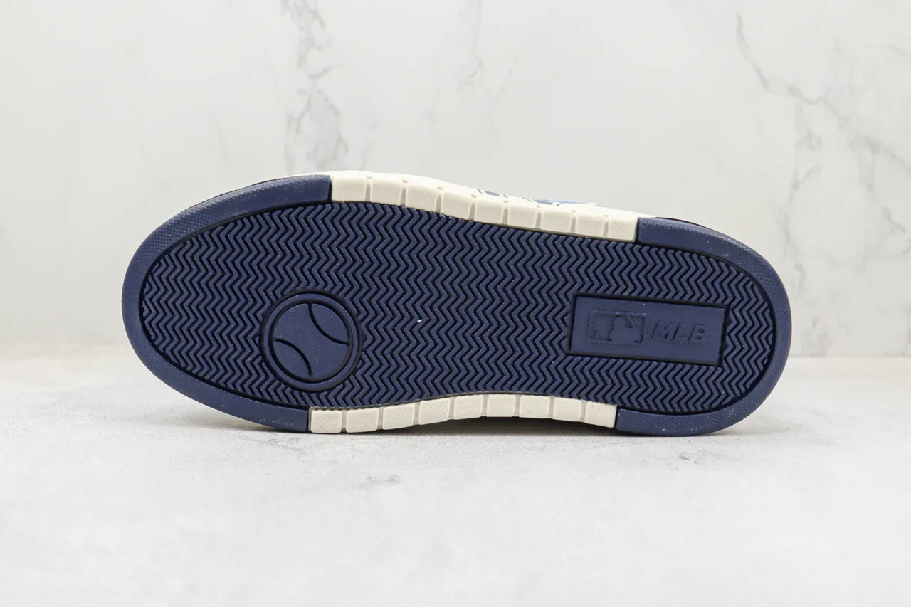 Light Blue and Navy Monogrammed Platform Lifestyle Sneaker 8