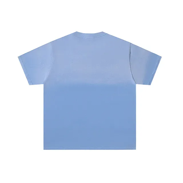 Light Blue Graphic-Print Oversized T-Shirt 3
