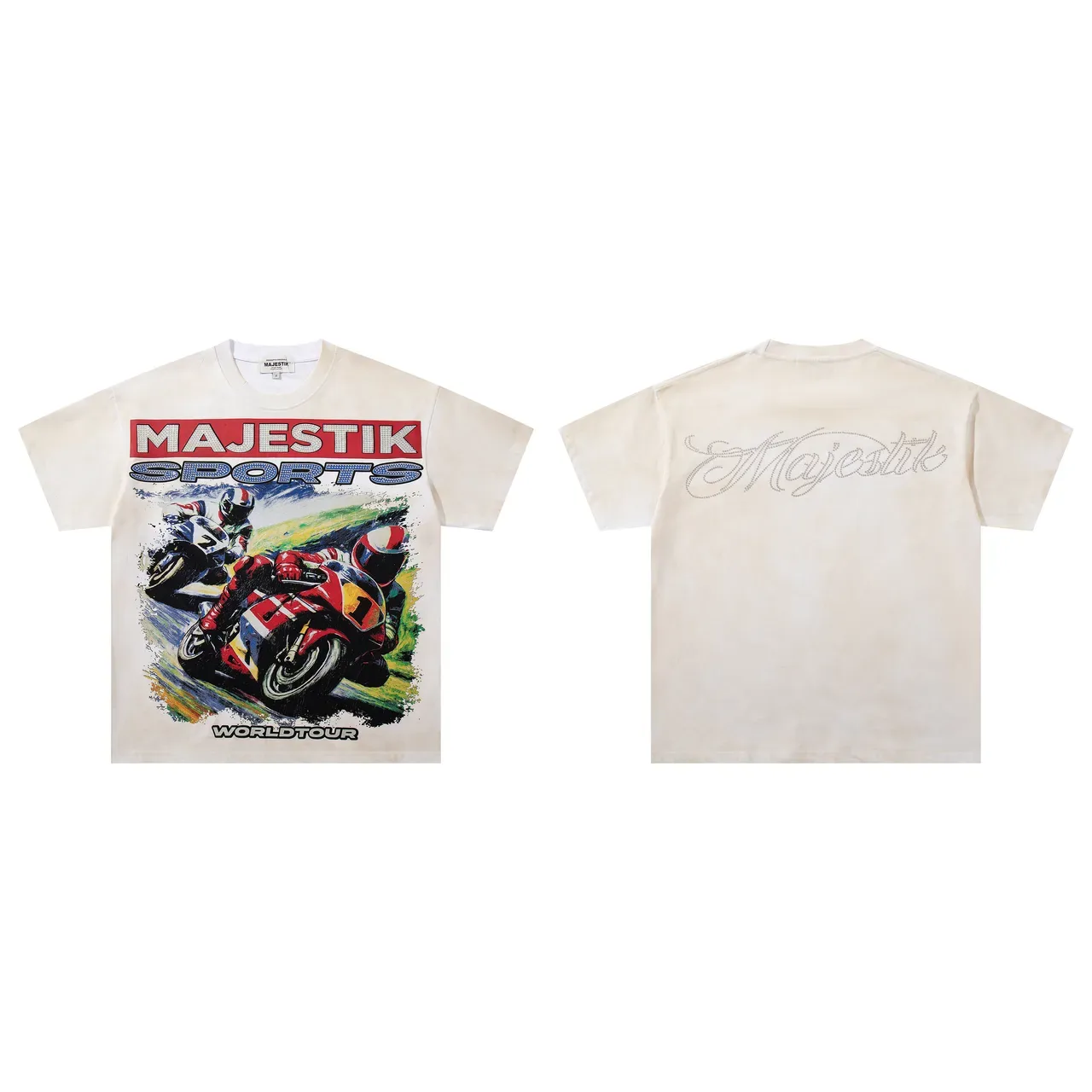 Majestik Sports World Tour Graphic Print T-Shirt 2