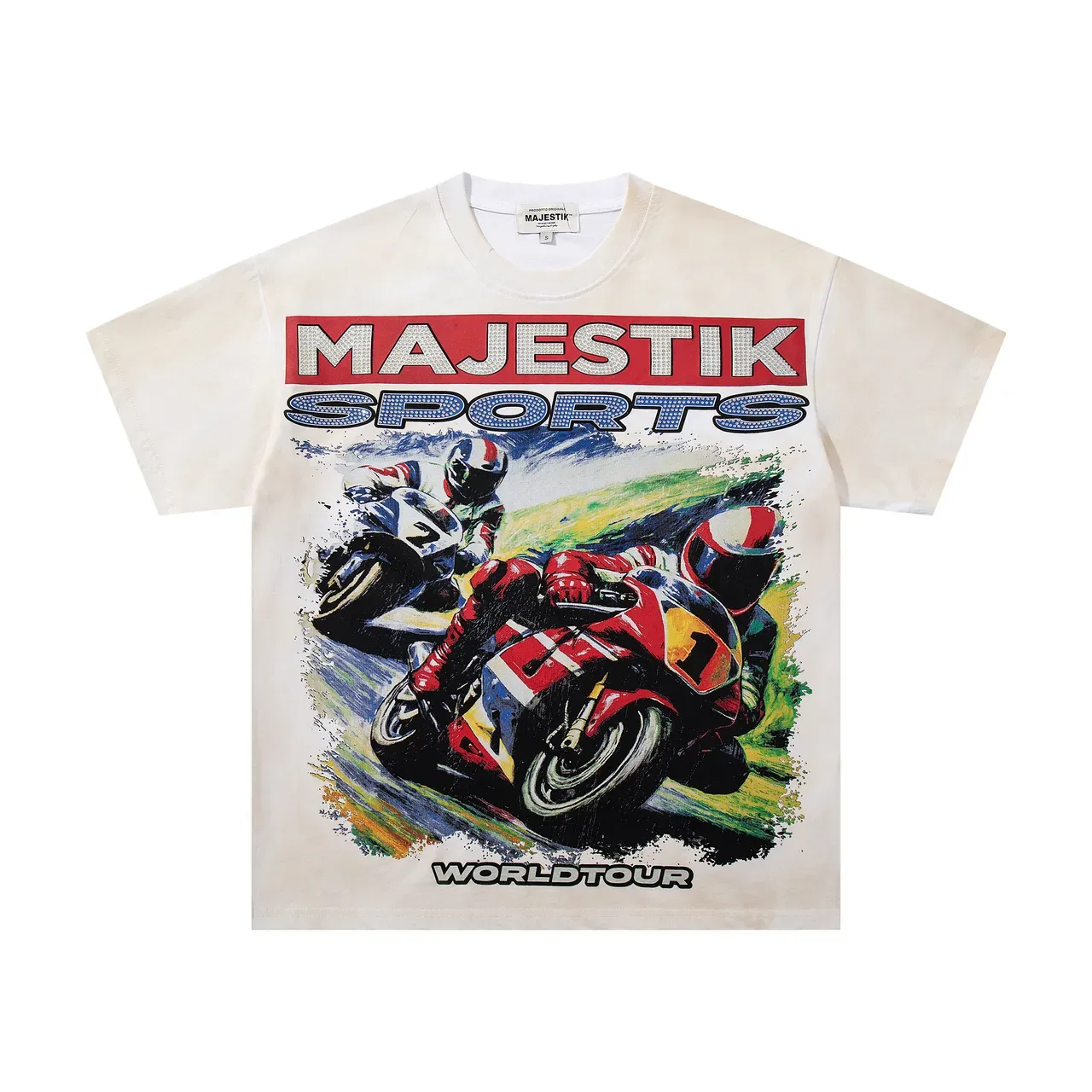 Majestik Sports World Tour Graphic Print T-Shirt 4