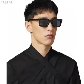 Matte Black Rectangular Oversized Sunglasses