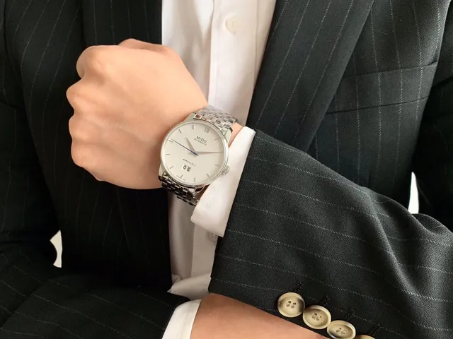 Mido Baroncelli स्वचालित सफेद डायल यांत्रिक घड़ी 4