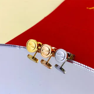 Minimalist Circular Metallic Stud Earrings