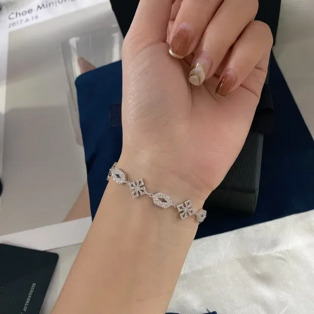MOCACO Pavé Geometric Link Bracelet 5