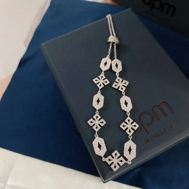 MOCACO Pavé Geometric Link Bracelet 9