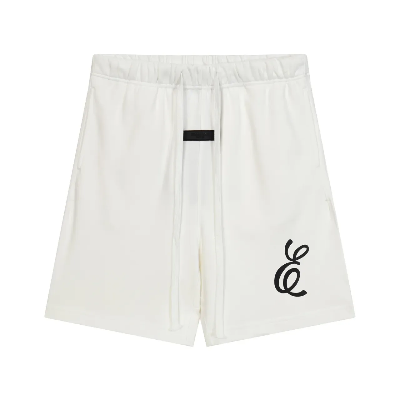 Monogrammed Elastic-Waist Drawstring Shorts 4
