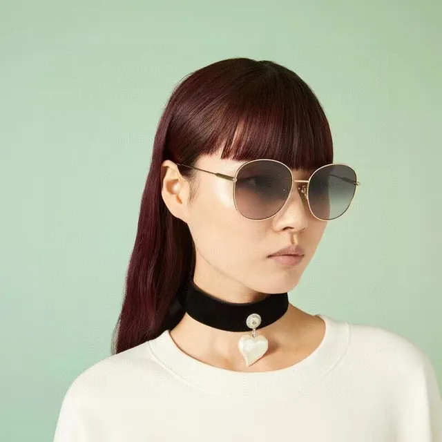 Multicolor Gold Round Lens Gradient Eyewear 2