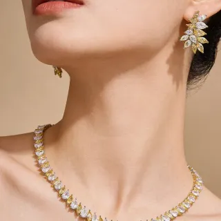 Collier multicolore pierre taillée en forme de larme cercle continu