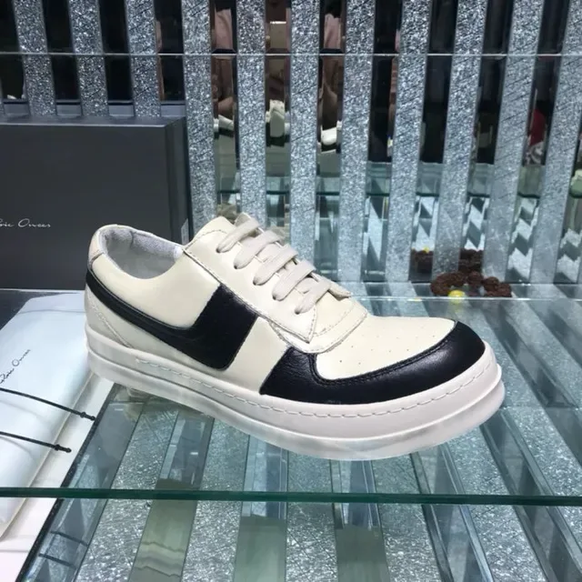 Off-White Cream and Black Panelled Platform Sneakers 2