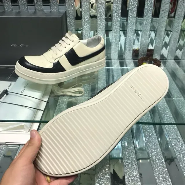 Off-White Cream and Black Panelled Platform Sneakers 4
