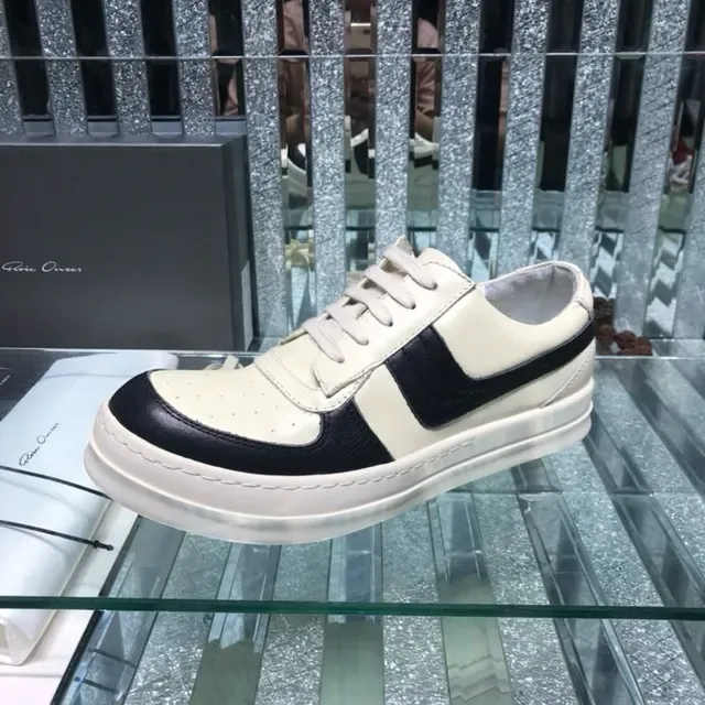 Off-White Cream and Black Panelled Platform Sneakers 5