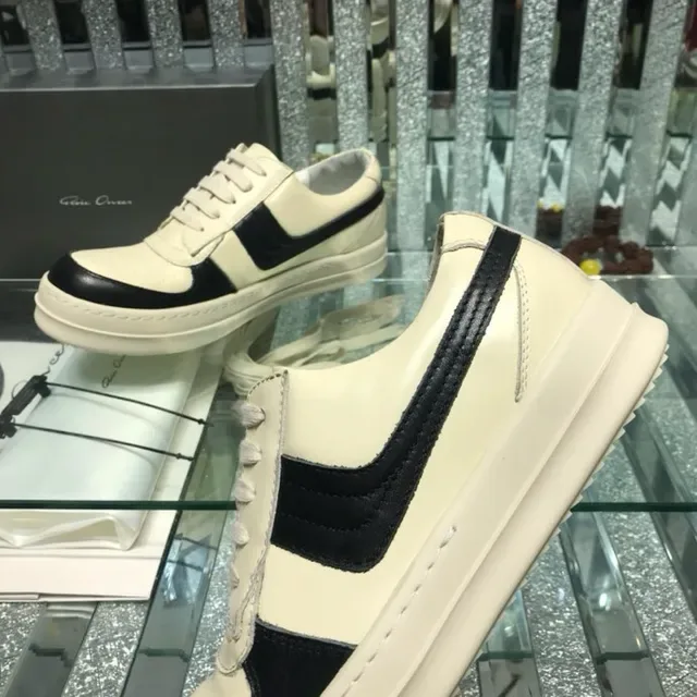 Off-White Cream and Black Panelled Platform Sneakers 7