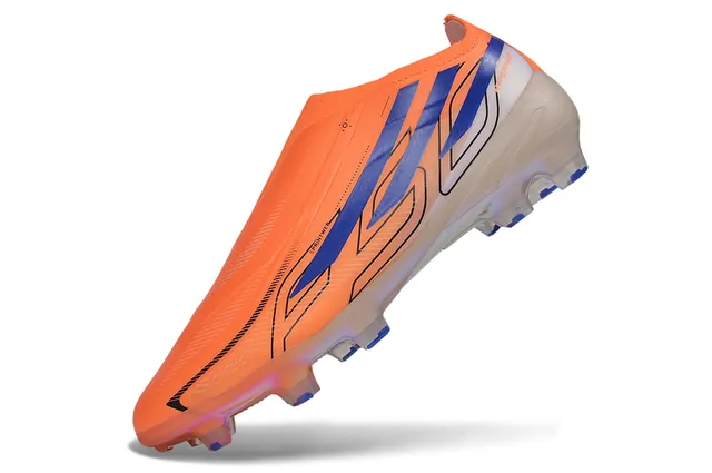 Orange and Blue Iridescent Firm-Ground Soccer Shoes 3