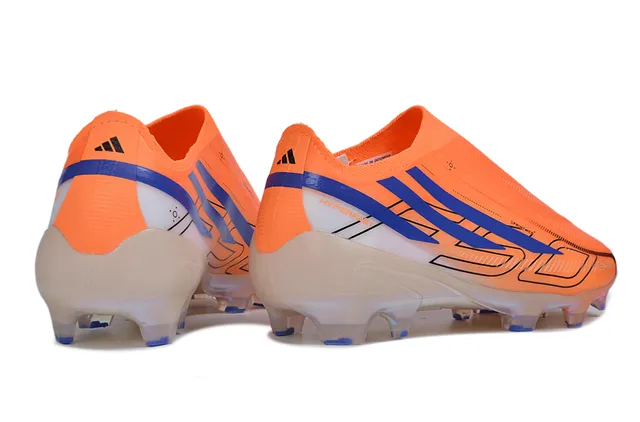 Orange and Blue Iridescent Firm-Ground Soccer Shoes 5