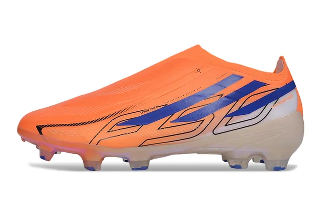 Orange and Blue Iridescent Firm-Ground Soccer Shoes 7