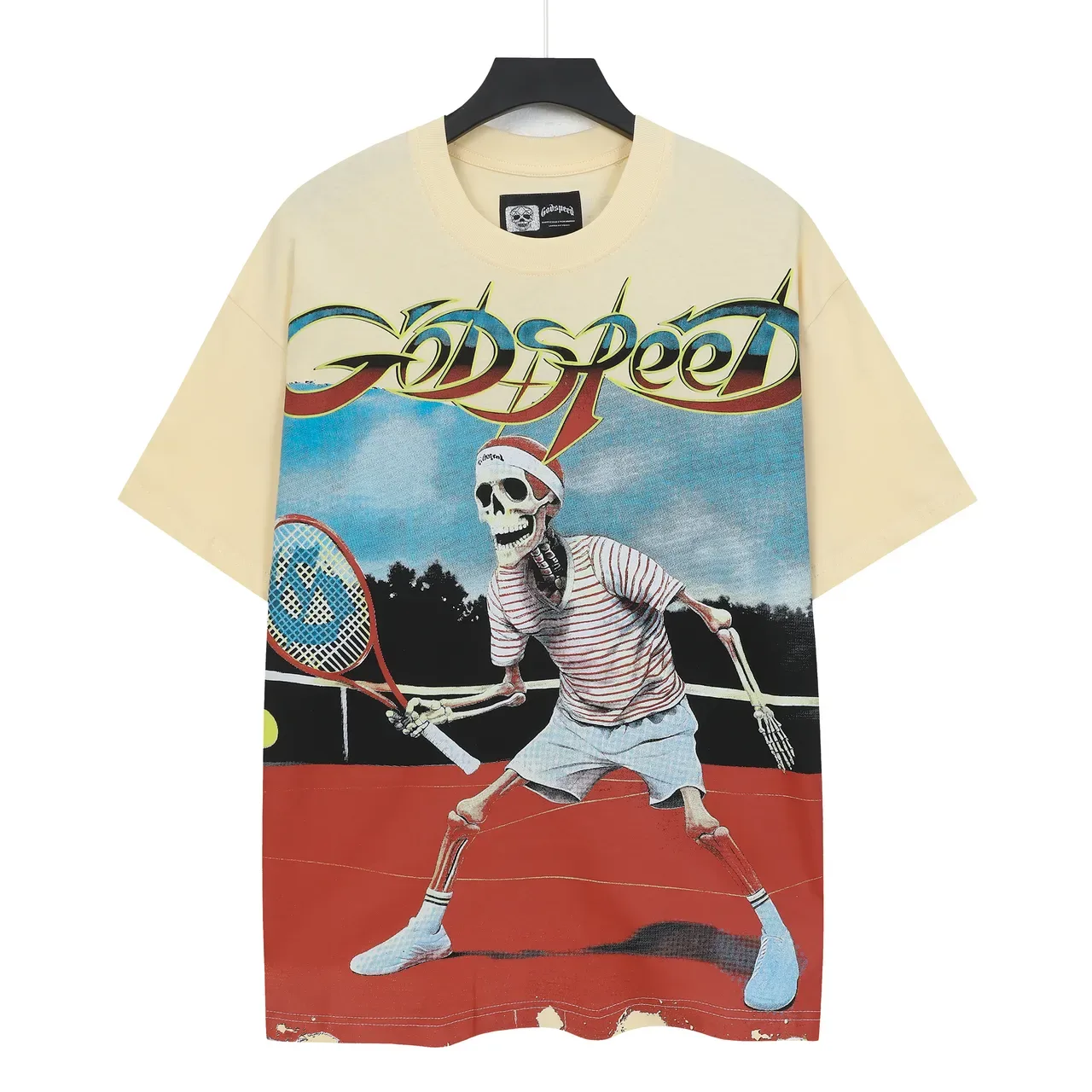 Oversized Graphic-Print Distressed Hem T-Shirt 2