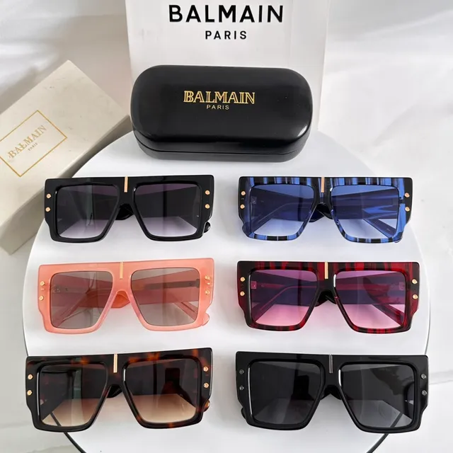 Oversized Marbled Blue Acetate Gradient Sunglasses 2