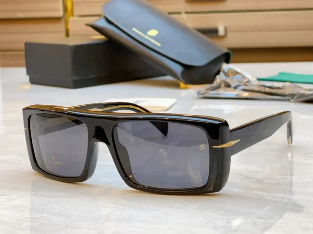 Oversized Rectangular Glossy Black Gradient Blue-Purple Sunglasses 5