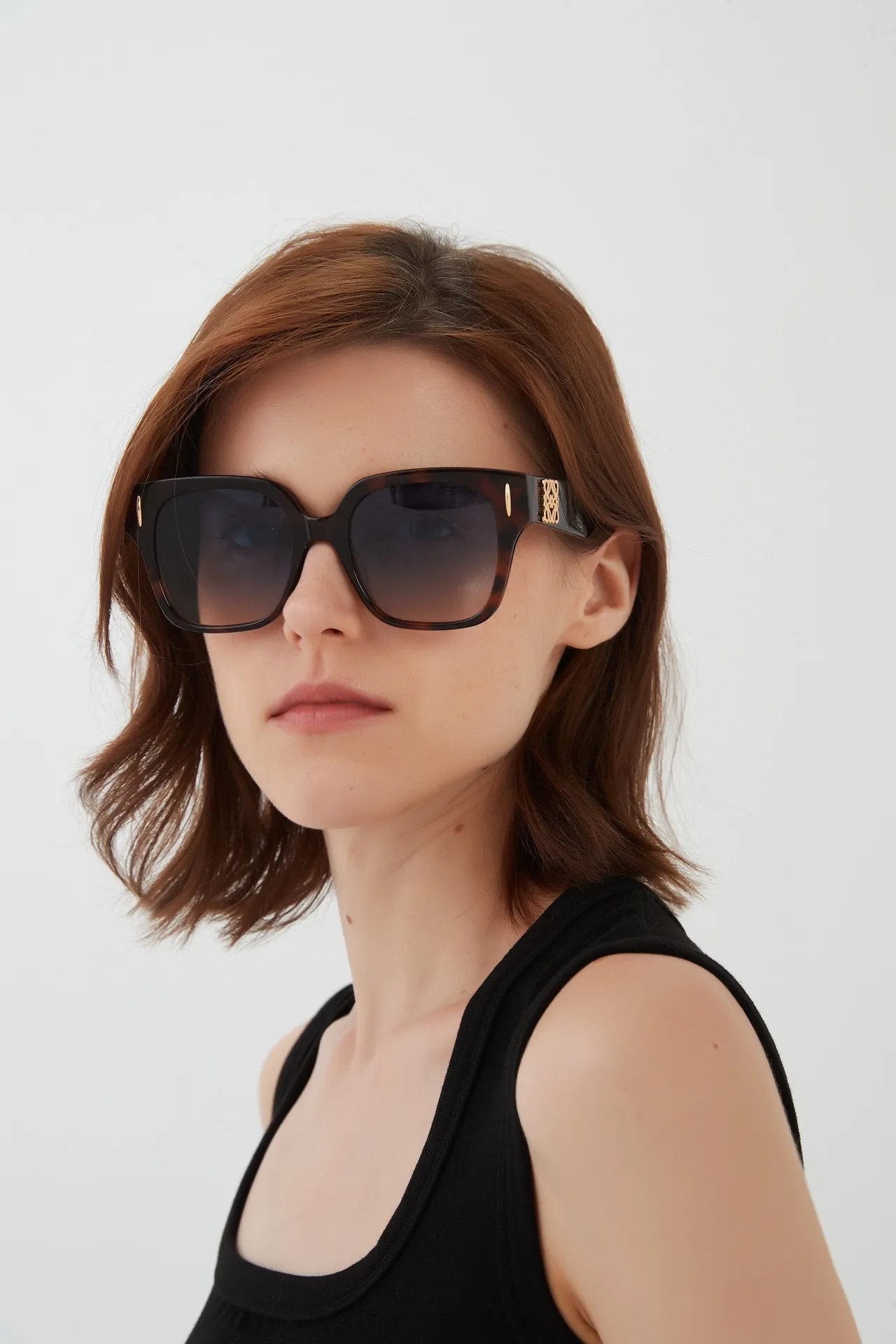 Oversized Square Marbled Acetate Gradient Sunglasses 2