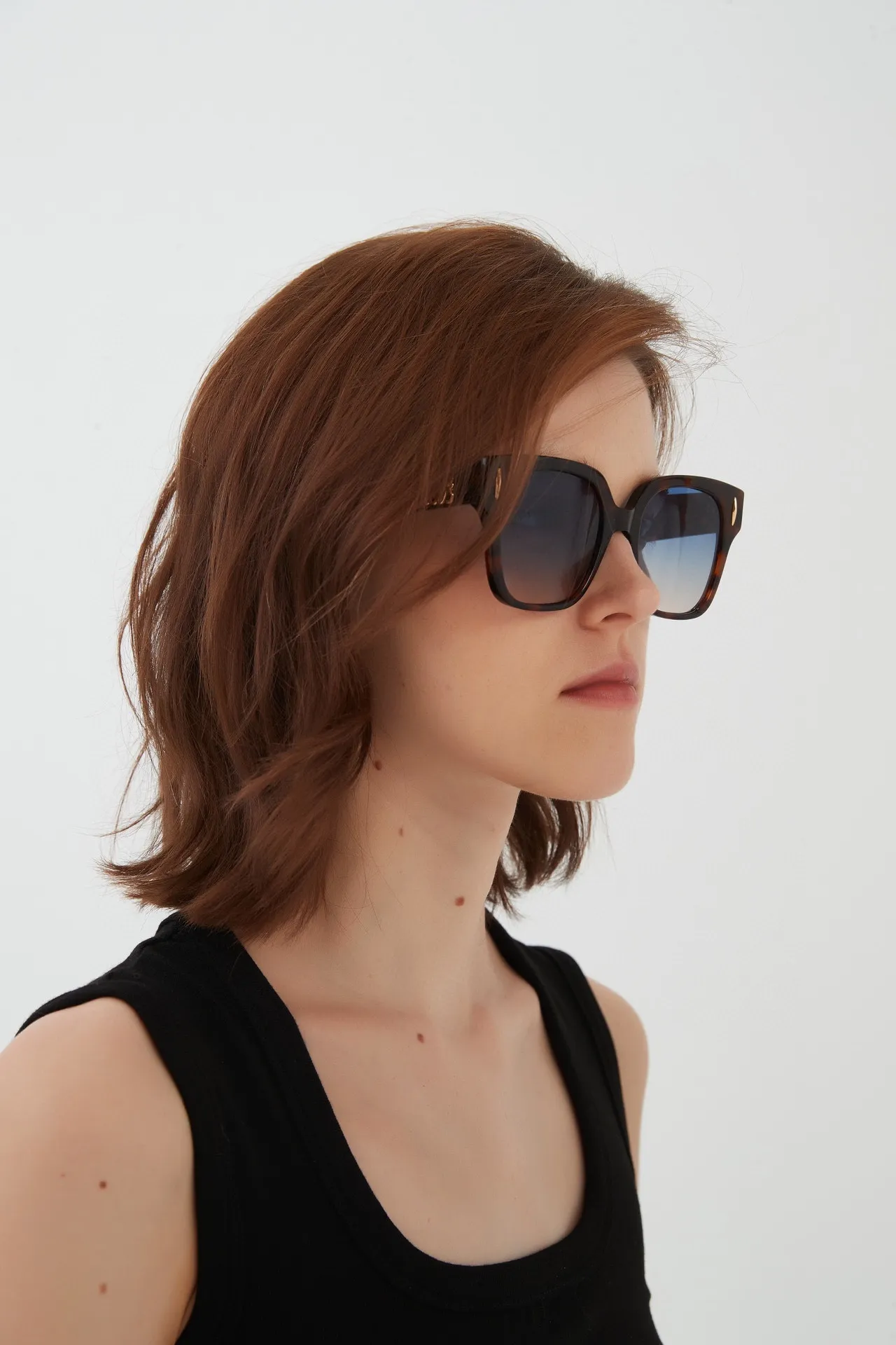 Oversized Square Marbled Acetate Gradient Sunglasses 4