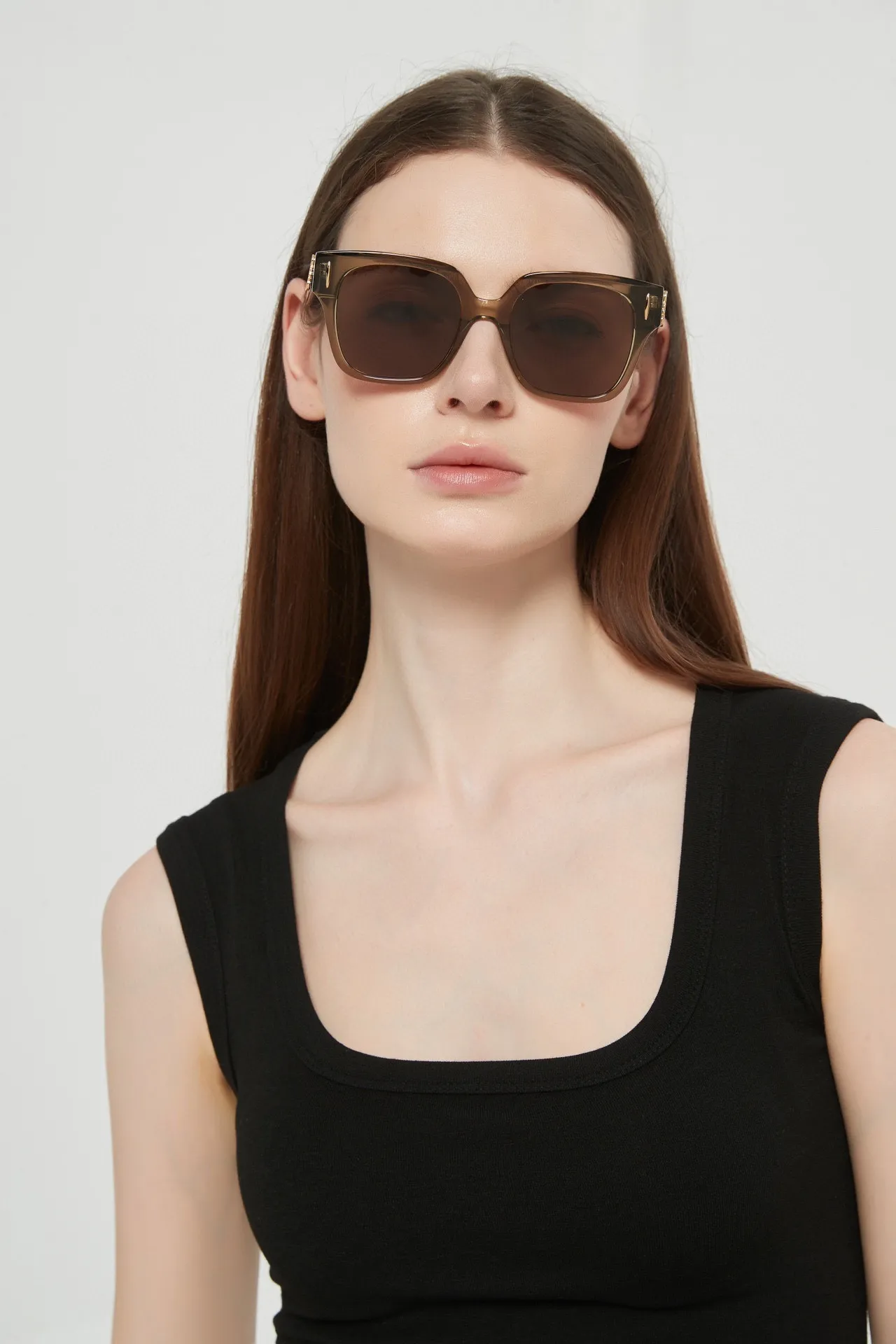Oversized Square Marbled Acetate Gradient Sunglasses 5