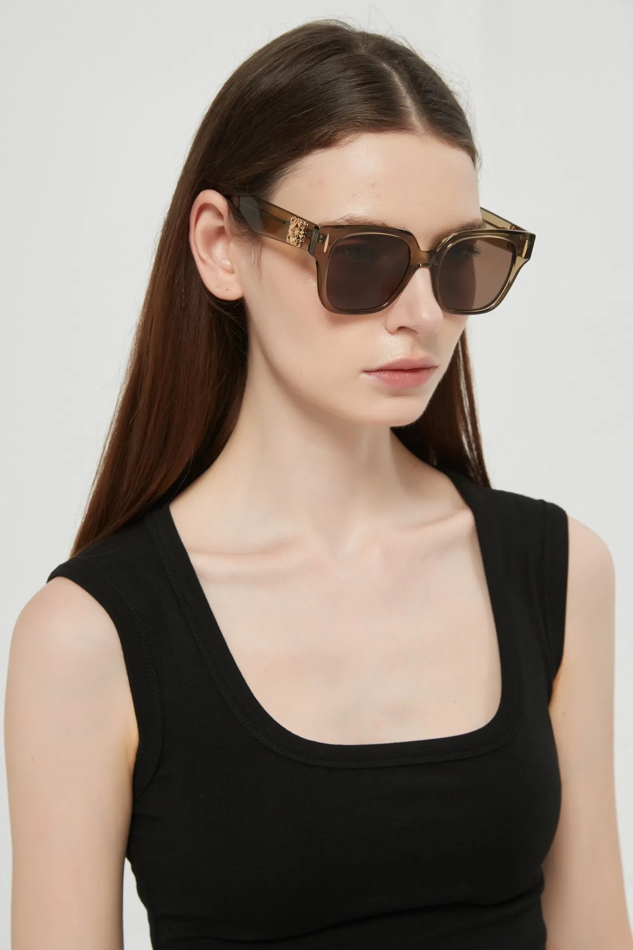 Oversized Square Marbled Acetate Gradient Sunglasses 7