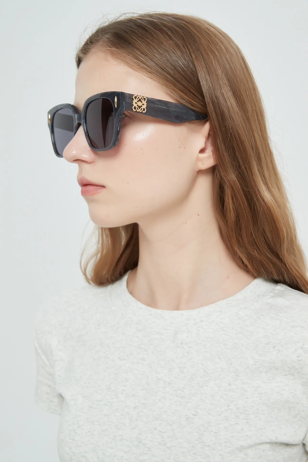 Oversized Square Marbled Acetate Gradient Sunglasses 8