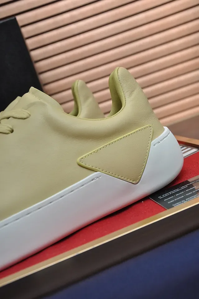 Pale Yellow Low-Top Platform Sneaker 2
