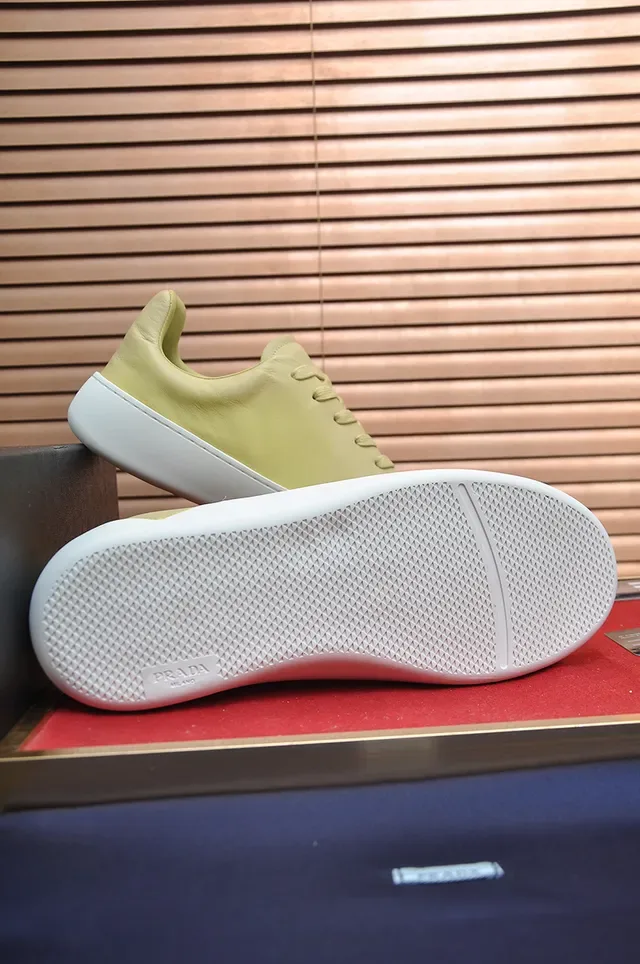Pale Yellow Low-Top Platform Sneaker 3