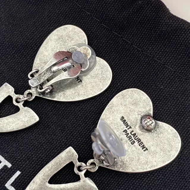 Pavé Heart and LSL Letter Dangling Earrings 5