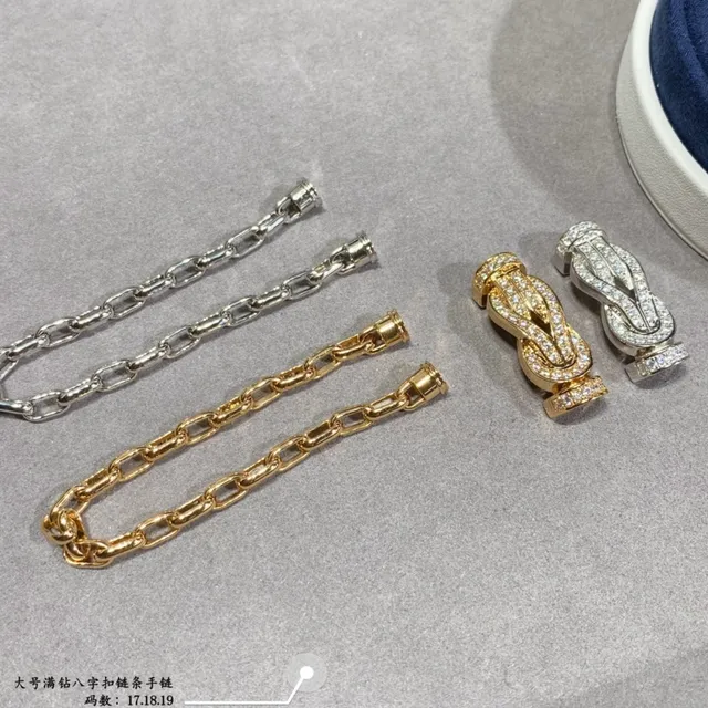 Pave-Set Knot Motif Silver and Gold Tone Bracelets 7