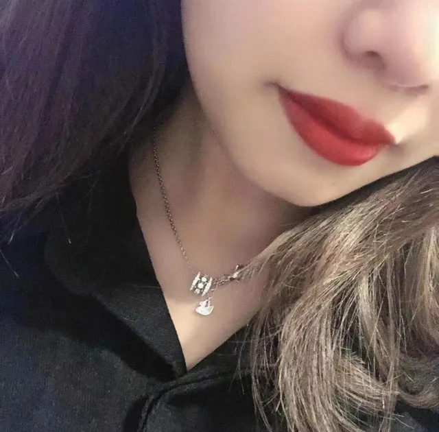 Pavé-Set Triple Bar Pendant Necklace 2