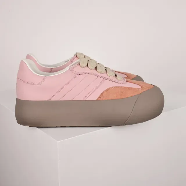 Pink and Peach Platform Lifestyle Sneaker 3