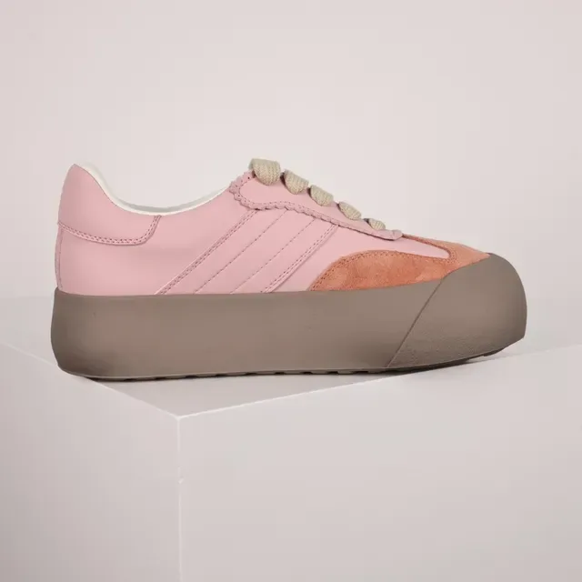 Pink and Peach Platform Lifestyle Sneaker 7