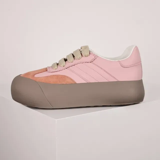 Pink and Peach Platform Lifestyle Sneaker 9