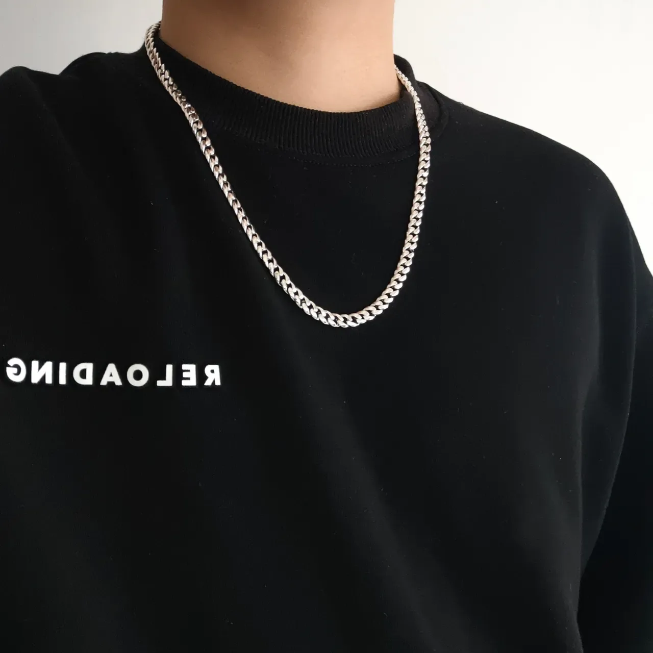 Polished Silver-Tone Curb-Link Chain Necklace 2